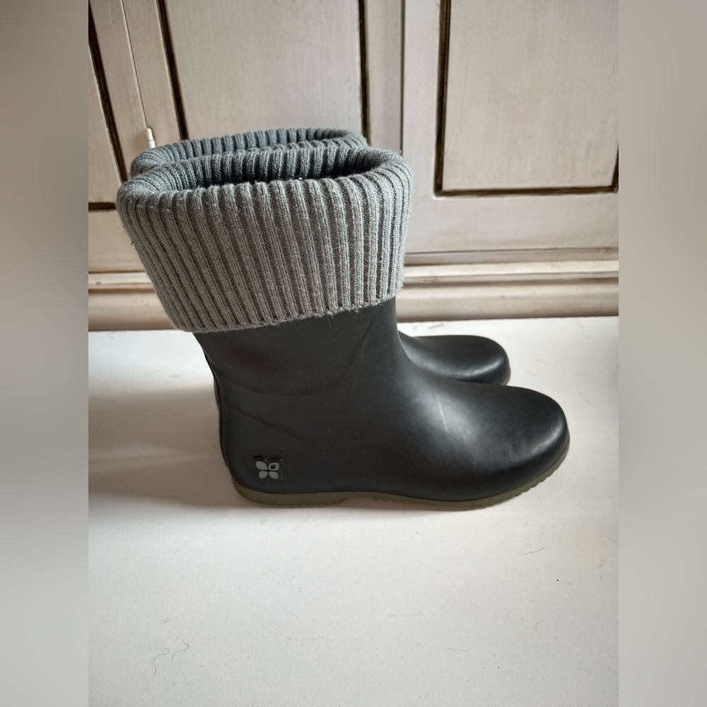 Women’s Butterfly Twists of London Eton Wellington Boots EU 36 US 6 black gray